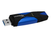 Kingston DataTraveler HyperX 3.0 - USB flash-enhet - 64 GB - USB 3.0 - svart, blå DTHX30/64GB