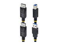 StarTech.com 6ft (1.8m) DisplayPort and USB 5Gbps KVM Cable - Tangentbords-/video-/muskabel - DisplayPort, USB typ A (hane) till DisplayPort, USB Type B (hane) - 1.8 m - 4K60Hz stöd, HDR10-stöd - svart DU1226-KVM-CABLE