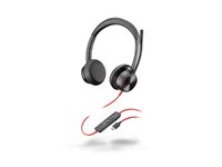 HP Poly Blackwire 8225-M - Blackwire 8200 series - headset - på örat - kabelansluten - aktiv brusradering - USB-C - svart - Certifierad för Microsoft-teams 772K5AA