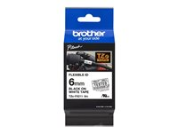 Brother TZe-FX211 - Svart på vitt - Rulle (0,6 cm x 8 m) 1 kassett(er) flexibel tape - för Brother PT-D210, D600, H110, H200; P-Touch PT-E310, E550, P900; P-Touch Cube Plus PT-P710 TZEFX211