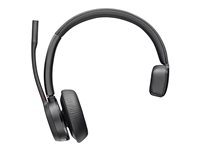 Poly Voyager 4310 - Headset - på örat - Bluetooth - trådlös, kabelansluten - USB-C - svart - Certifierad för Microsoft-teams 77Y93AA