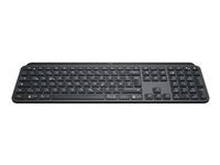 Logitech MX Keys - Tangentbord - bakgrundsbelyst - trådlös - Bluetooth, 2.4 GHz - hela norden - grafit 920-009411