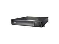 APC Smart-UPS X 1000 Rack/Tower LCD - UPS (kan monteras i rack) - AC 230 V - 800 Watt - 1000 VA - RS-232, USB - utgångskontakter: 8 - 2U - svart SMX1000I