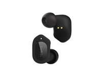 Belkin SoundForm Play - True wireless-hörlurar med mikrofon - inuti örat - Bluetooth - aktiv brusradering - midnatt AUC005BTBK