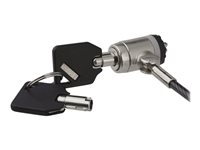 StarTech.com 2 m kabellås med nycklar för bärbar dator - Säkerhetskabel med nycklar för K-Slot-enheter bärbara/stationära datorer/skärmar och andra enheter - Stöldskydd med vinylbelagd stålkabel och lås - Lås för säkerhetskabel - svart, silver - 2 m LTLOCKKEY