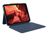 Logitech Rugged Combo 4 - Tangentbord och foliefodral - Apple Smart connector - klassisk blå - för Apple 10.9-inch iPad (10:e generation) 920-011196