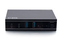 C2G 2x4 USB-C Switch with 2 USB-C Inputs to 2 USB-C and 2 USB-A Device Ports - USB 3.2 GEN 1 (5GBPS) - USB-växel - 4 x USB 3.2 Gen 1 - skrivbordsmodell C2G54263