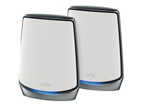 NETGEAR Orbi WiFi System RBK852 - Wifi-system - (router, utökning) - upp till 350 kvadratmeter - mesh 1GbE, 2.5GbE - Wi-Fi 5, Wi-Fi 6 - trippelband RBK852-100EUS