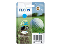 Epson 34XL - 10.8 ml - XL - cyan - original - bläckpatron - för WorkForce Pro WF-3720, WF-3720DWF, WF-3725DWF C13T34724010