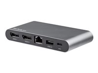 StarTech.com USB C Dock, 4K Dual Monitor DisplayPort, Mini Laptop Docking Station, 100W Power Delivery Passthrough, GbE, 2-Port USB-A Hub, USB Type-C Multiport Adapter 3.3' Cable, Dual DP - Portable USB-C Dock (DK30C2DAGPD) - Dockningsstation - USB-C - 2 x DP - 1GbE - för P/N: ARMBARDUO, ARMBARDUOV, ARMDUAL, ARMDUAL30, ARMDUALV, ARMSLIMDUO DK30C2DAGPD