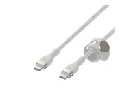 Belkin BoostCharge - USB-kabel - USB-C (hane) till USB-C (hane) - 2 m - vit CAB011BT2MWH