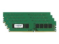 Crucial - DDR4 - sats - 16 GB: 4 x 4 GB - DIMM 288-pin - 2133 MHz / PC4-17000 - CL15 - 1.2 V - ej buffrad - icke ECC CT4K4G4DFS8213