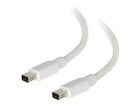 C2G 2m Mini DisplayPort Cable 4K UHD M/M - White - DisplayPort-kabel - Mini DisplayPort (hane) till Mini DisplayPort (hane) - 2 m - vit 84411