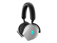 Alienware Dual-Mode Wireless Gaming Headset AW720H - Headset - fullstorlek - 2,4 GHz - trådlös, kabelansluten - 3,5 mm kontakt - månljus AW720H-W-DEAM