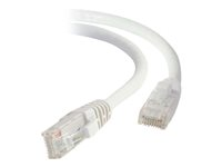 C2G - Patch-kabel - RJ-45 (hane) till RJ-45 (hane) - 50 cm - UTP - CAT 5e - startad, hakfri - vit 82441