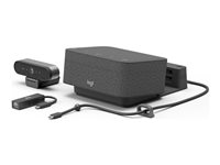 Logitech Logi Dock Focus Room Kit - Paket för videokonferens (Logitech Logi Dock, Logitech BRIO Ultra HD Pro Webcam) - Certifierad för Microsoft-teams 991-000457