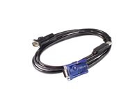 APC - Tangentbords-/video-/muskabel - USB, HD-15 (VGA) till HD-15 (VGA) - 1.83 m - för P/N: AP5201, AP5202, AP5808, AP5816, KVM1116R AP5253