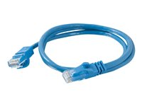 C2G Cat6 Booted Unshielded (UTP) Network Patch Cable - Patch-kabel - RJ-45 (hane) till RJ-45 (hane) - 2 m - UTP - CAT 6 - formpressad, hakfri, tvinnad - blå 83388