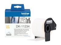 Brother DK11234 - Papper - självhäftande - svart på vitt - 60 x 86 mm 260 etikett (er) (1 rulle/rullar x 260 matrisskurna etiketter - för Brother QL-1100, QL-1110NWB, QL-600B, QL-600G, QL-600R, QL-800, QL-810W, QL-820NWB DK11234