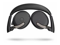 Jabra Evolve2 65 Flex MS Stereo - Headset - på örat - Bluetooth - trådlös - aktiv brusradering - USB-A - svart - Certifierad för Microsoft-teams 26699-999-999