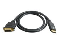 C2G DisplayPort 1.1 to DVI-D Cable - DisplayPort-kabel - dubbel länk - DisplayPort (hane) till DVI-D (hane) - 3 m - formpressad, tumskruvar - svart 81292