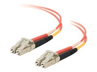 C2G - Patch-kabel - LC multiläge (hane) till LC multiläge (hane) - 15 m - fiberoptisk - 50/125 mikron - orange 85150