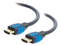 C2G 3ft HDMI Cable with Gripping Connectors - High Speed 4K HDMI Cable - 4K 60Hz - M/M - HDMI-kabel med Ethernet - HDMI hane till HDMI hane - 91.4 cm - dubbelt skärmad - svart - stöd för 4K 29675