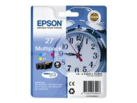 Epson 27 Multi-Pack - Gul, cyan, magenta - original - blister - bläckpatron - för WorkForce WF-3620DWF, WF-3640DTWF, WF-7110DTW, WF-7610DWF, WF-7620, WF-7620DTWF C13T27054010