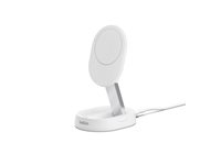 Belkin BoostCharge Pro - Trådlöst laddställ - magnetisk, konvertibel, med Qi2 - 15 Watt - 3 A - Fast Charge - vit WIA008BTWH