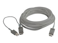 C2G TruLink High Speed HDMI Active Optical Cable (AOC) - HDMI-förlängningskabel - HDMI hane till HDMI hane - 10 m - grå 82013