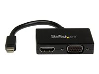 StarTech.com A/V-reseadapter: 2-i-1 Mini DisplayPort till HDMI eller VGA-konverterare - Videokonverterare - DisplayPort - HDMI, VGA - svart MDP2HDVGA