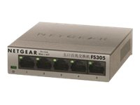 NETGEAR FS305 - Switch - ohanterad - 5 x 10/100 - skrivbordsmodell FS305-100PES
