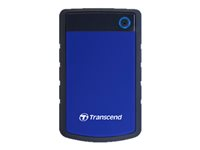 Transcend StoreJet 25H3 - Hårddisk - 4 TB - extern (portabel) - 2.5" - USB 3.1 Gen 1 - 256 bitars AES - marinblå TS4TSJ25H3B