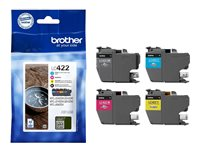 Brother LC422 Value Pack - 4-pack - svart, gul, cyan, magenta - original - bläckpatron - för Brother MFC-J5340DW, MFC-J5345DW, MFC-J5740DW, MFC-J6540DW, MFC-J6940DW LC422VAL