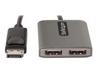 StarTech.com 2-Port DisplayPort MST Hub, Dual 4K 60Hz, DP to 2x DisplayPort Monitor Adapter, DP 1.4 Multi-Monitor Video Adapter w/ 1ft Built-in Cable, USB Powered, Windows Only - Multi Stream Transport Hub (MST14DP122DP) - Hubb - 1 x DisplayPort + 1 x micro-USB + 2 x DisplayPort MST14DP122DP