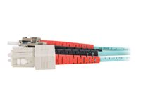 C2G SC-ST 10Gb 50/125 OM3 Duplex Multimode PVC Fiber Optic Cable (LSZH) - Nätverkskabel - ST-läge (multi-mode) (hane) till SC-läge (multi-mode) (hane) - 2 m - fiberoptisk - duplex - 50/125 mikron - OM3 - halogenfri - havsblå 85523