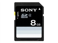 Sony - Flash-minneskort - 8 GB - Class 4 - SDHC - med Photobook - för Cyber-shot DSC-H100, TX55; Handycam DCR-SR21, SX21; NXCAM HXR-NX3D1U, NX70, NEX-FS100 SF8N4-PHOTOBOOK