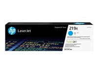 HP 219X - Lång livslängd - cyan - original - LaserJet - tonerkassett (W2191X) - för P/N: 499Q6F#BAZ, 499Q7F#BAZ, 499Q8F#ABF, 499Q8F#B19, 499Q8F#BAZ, 499R0F#BAZ, 8D7L0A#BAZ W2191X