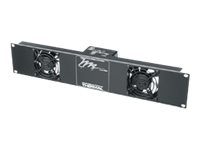 Middle Atlantic Ultra Quiet Fan Panel IUQFP-2 - Rackfläktfack med 2 fläktar - svart - 2U - 19" IUQFP-2