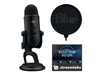 Blue Microphones Yeti - Game Streaming Kit mikrofon - USB - blackout - med Streamlabs-teman och Pop-filter 988-000528