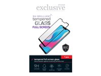 Insmat Exclusive - Skärmskydd för mobiltelefon - helskärm, 9H Brilliant - 2.5D - glas - ramfärg svart - för Motorola Moto G67, G77 861-1704