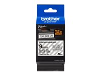 Brother TZe-S121 - Extra kraftigt självhäftande lim - svart på klar - Rulle (0,9 cm x 8 m) 1 kassett(er) bandlaminat - för P-Touch PT-E310, E550, P900; P-Touch Cube Plus PT-P710; P-Touch Cube Pro PT-P910 TZES121