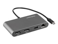 StarTech.com Thunderbolt 3 Mini Dock - Portable Dual Monitor w/ DP 4K 60Hz - 2X USB-A Hub (3.2/2.0), GbE - 28cm Cable - TB3 Multiport Adapter - Mac/Windows - Upgraded Version of TB3DKM2DP (TB3DKMDPL) - Dockningsstation - Thunderbolt 3 - 2 x DP - 1GbE TB3DKM2DPL