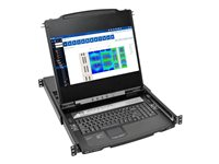 Eaton Tripp Lite Series NetDirector 8-Port Rackmount Console HDMI KVM Switch 17" LCD IP Remote Access - Omkopplare för tangentbord/video/mus - 8 x KVM port(s) - 1 lokal användare - rackmonterbar - TAA-kompatibel B030-008-17-IP