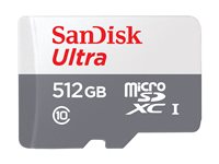 SanDisk Ultra - Flash-minneskort (microSDXC till SD-adapter inkluderad) - 512 GB - Class 10 - mikroSDXC UHS-I SDSQUNR-512G-GN6TA