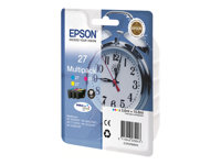 Epson 27 Multi-Pack - Gul, cyan, magenta - original - blister - bläckpatron - för WorkForce WF-3620DWF, WF-3640DTWF, WF-7110DTW, WF-7610DWF, WF-7620, WF-7620DTWF C13T27054010
