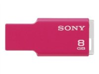 Sony Micro Vault Style - USB flash-enhet - 8 GB - USB 2.0 - rosa - för VAIO Duo 11; VAIO E Series SVE1512, SVE15124, SVE15126; VAIO S Series SVS13, SVS15125 USM8GMP