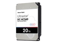 WD Ultrastar DC HC560 - Hårddisk - krypterat - 20 TB - inbyggd - 3.5" - SATA 6Gb/s - 7200 rpm - buffert: 512 MB - Self-Encrypting Drive (SED), TCG Enterprise 0F38754