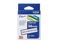 Brother TZe-M961 - Svart på matt silver - Rulle 3,6 cm x 8 m) 1 kassett(er) bandlaminat - för P-Touch PT-3600, 550, 9200, 9400, 9500, 9600, 9700, 9800, D800, P900, P950 TZEM961