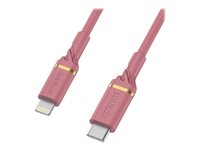 OtterBox - Lightning-kabel - Lightning hane till 24 pin USB-C hane - 1 m - rosaglittrande rosa - Strömförsörjningsstöd 78-52650